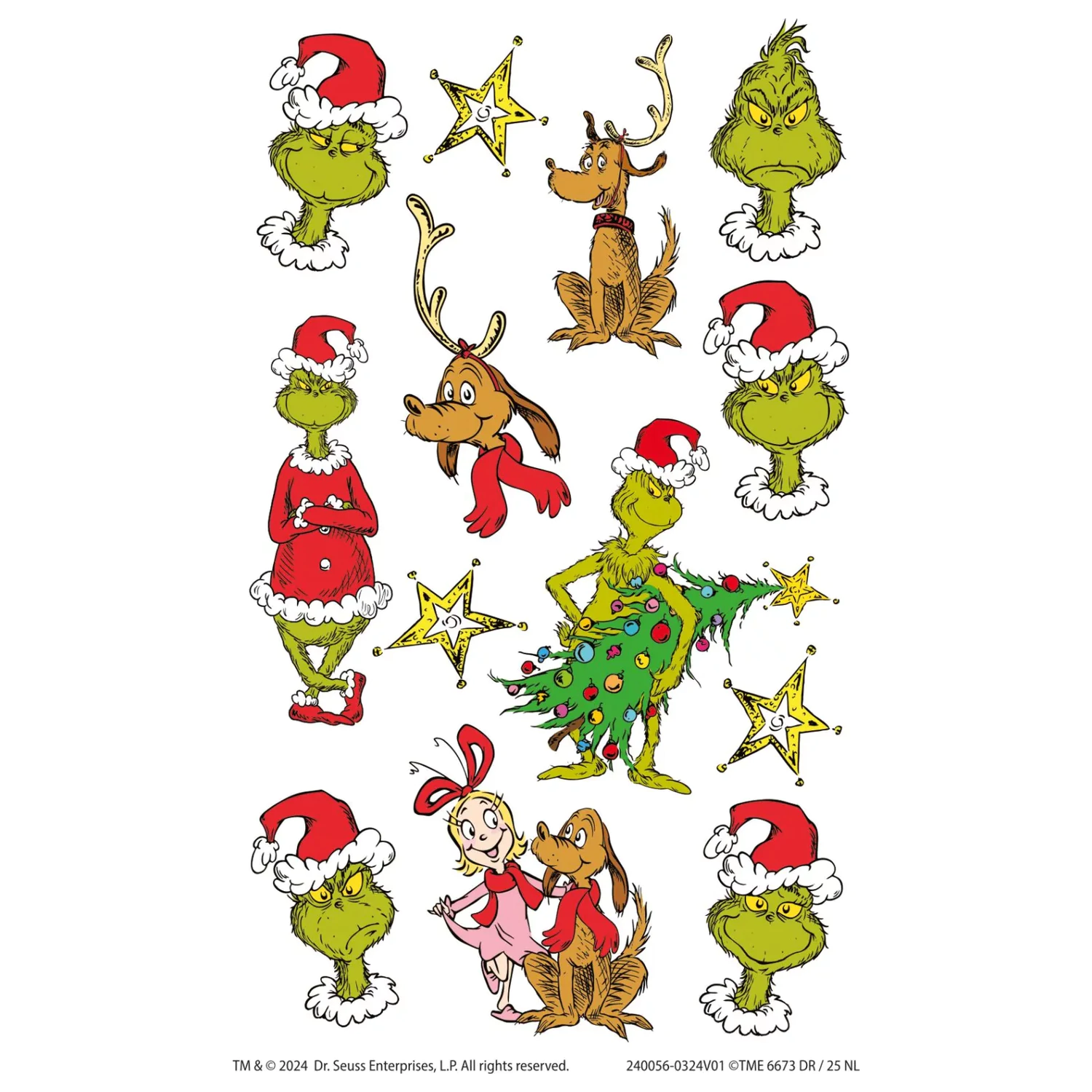 The Grinch Dr Seuss Tattoos 13 Stück Produktfoto