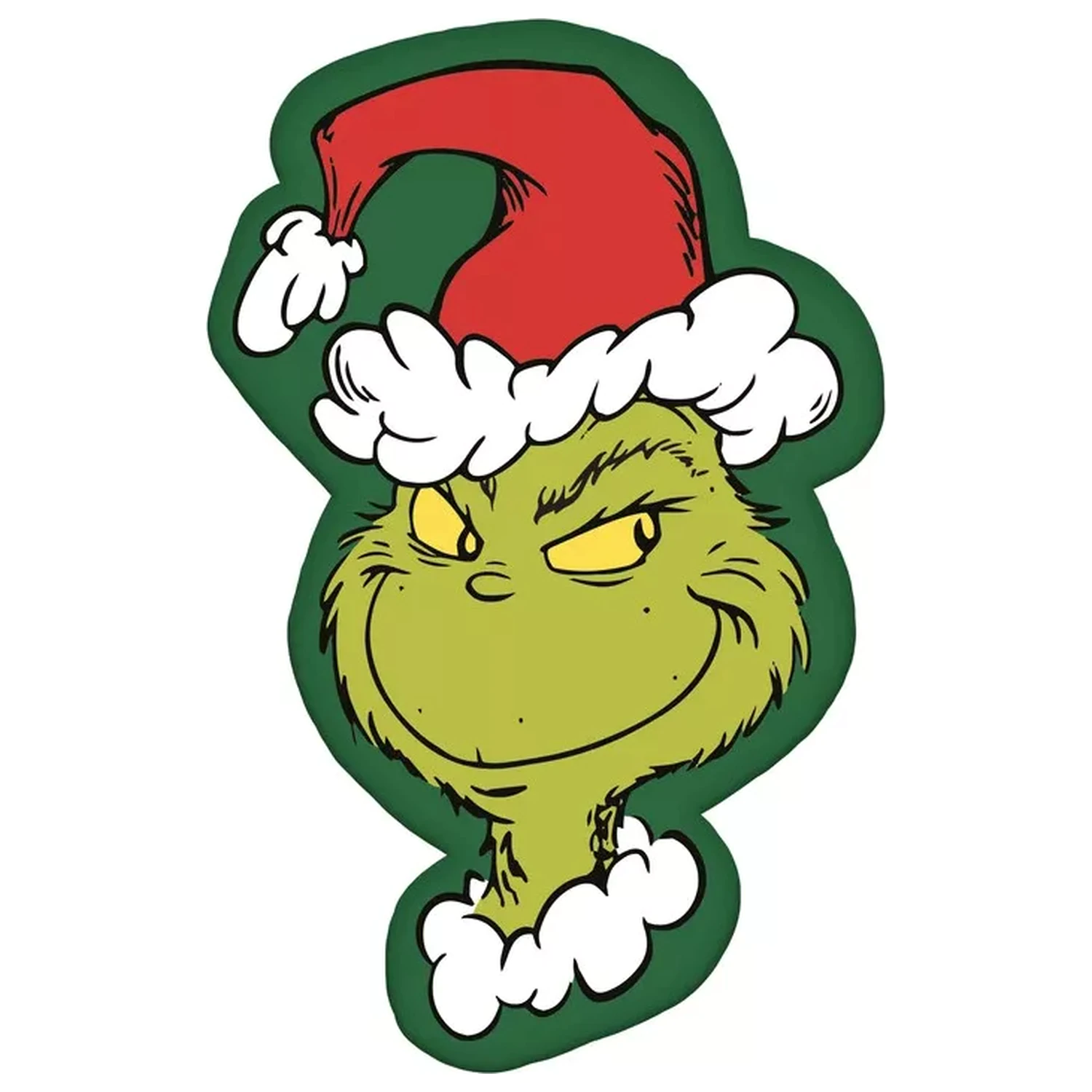 The Grinch Green Smile Shaped Kissen, Dekokissen 36x23 cm Produktfoto