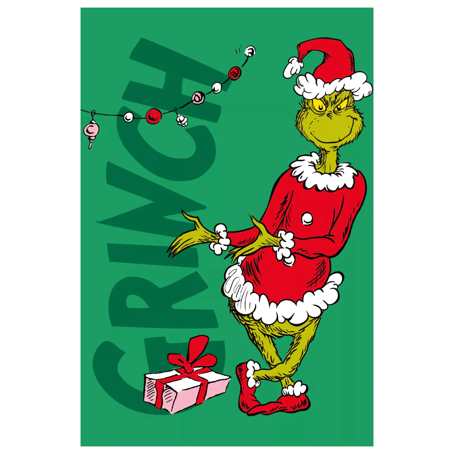 The Grinch Merry Presents Microfleece Decke 100x150cm Produktfoto