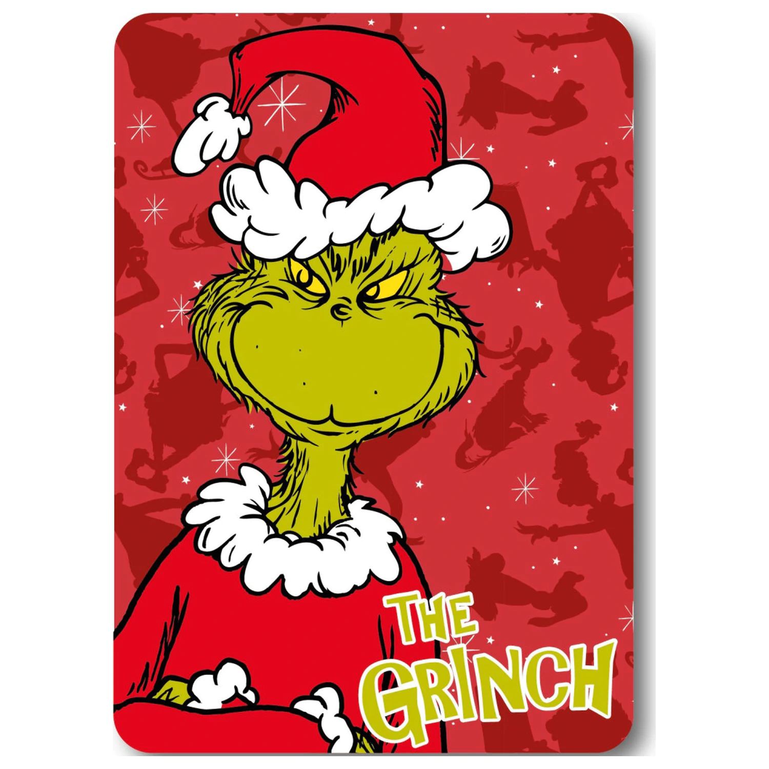 The Grinch Rote Weihnachts Fleece Decke 100x140cm Produktfoto
