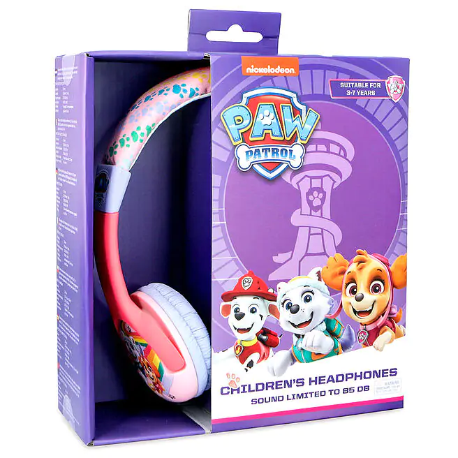 Paw Patrol Pink Kinder Kopfhörer Produktfoto