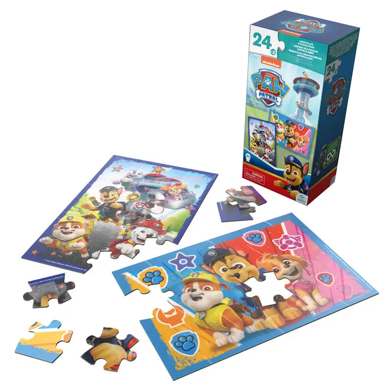 Paw Patrol lenticular Puzzle 2x24St Produktfoto