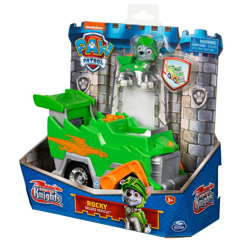 Paw Patrol Rescue Knights Rocky Fahrzeug Produktfoto