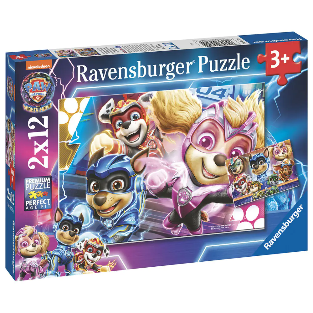 Paw Patrol The mighty movie puzzle 2x12St Produktfoto