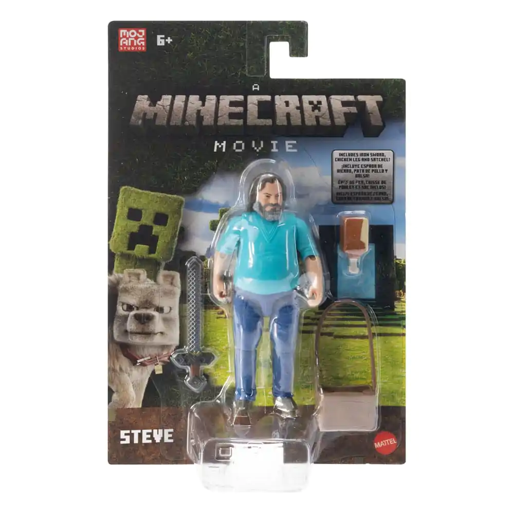 Eine Minecraft Movie Action Figur Steve 10 cm Produktfoto