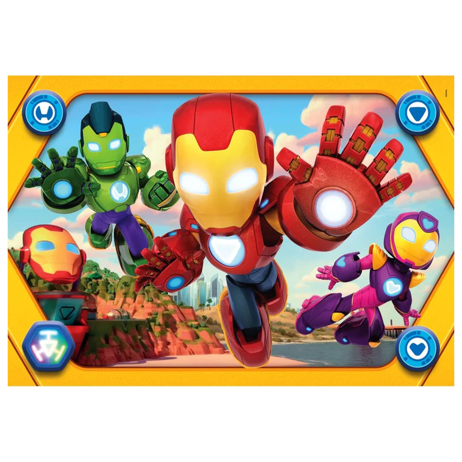 Iron Man and His Super Team Hero Squad 104-teiliges Maxi Puzzle Produktfoto