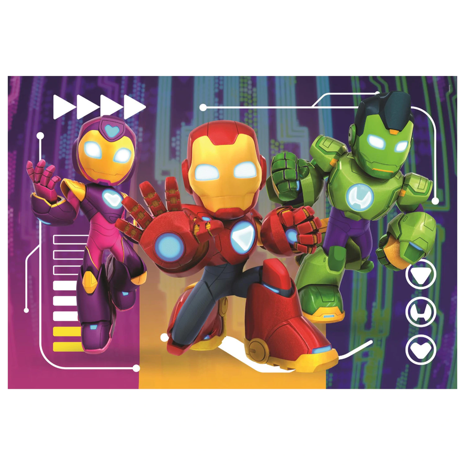 Iron Man and His Super Team Ready 60-teiliges Puzzle Produktfoto