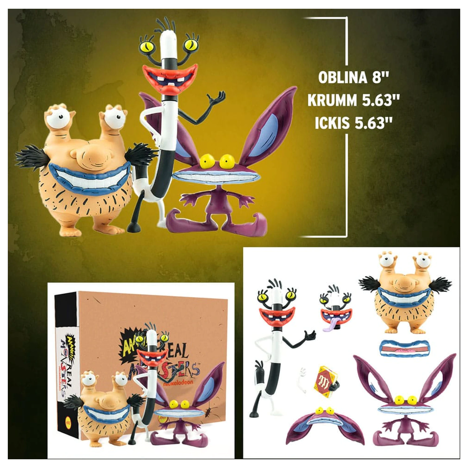 Aaahh!!! Real Monsters PVC Figuren 3er-Pack Ickis, Oblina & Krumm Produktfoto