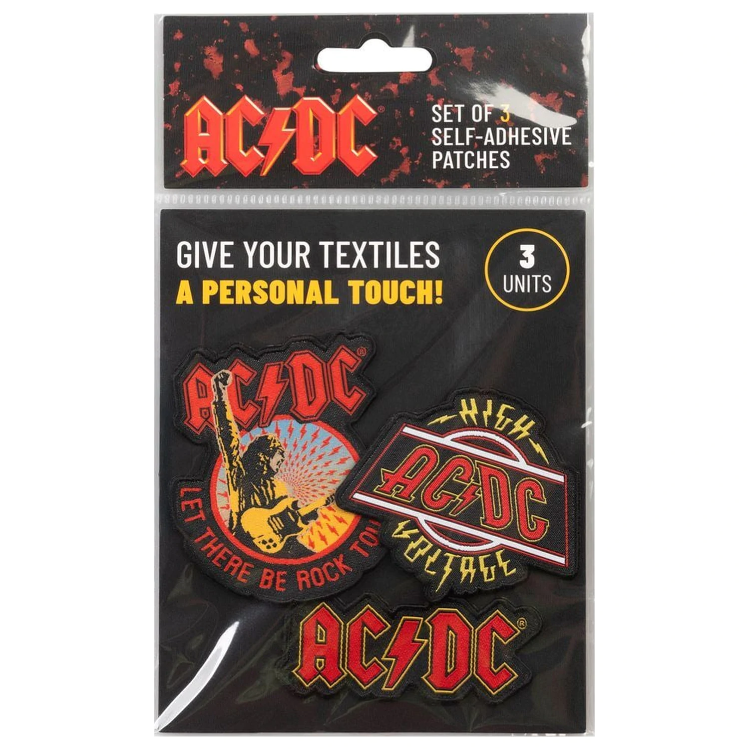 AC/DC Set aus 3 Aufnähern Produktfoto