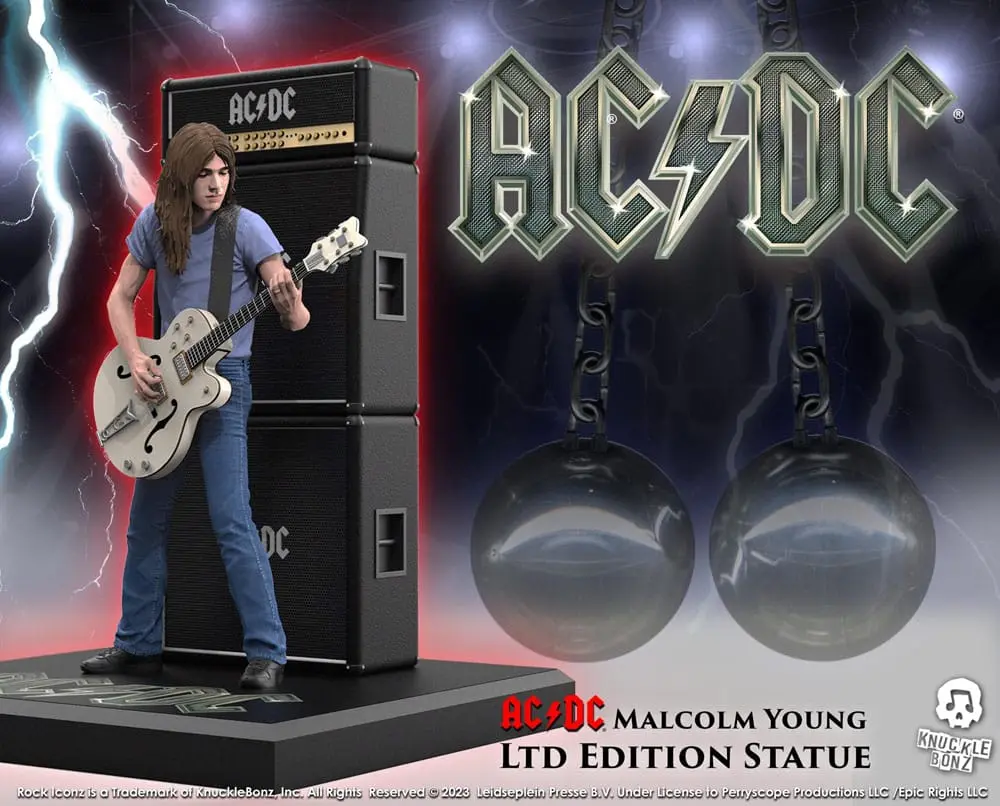 AC/DC Rock Iconz Statue Malcolm Young II 23 cm Produktfoto