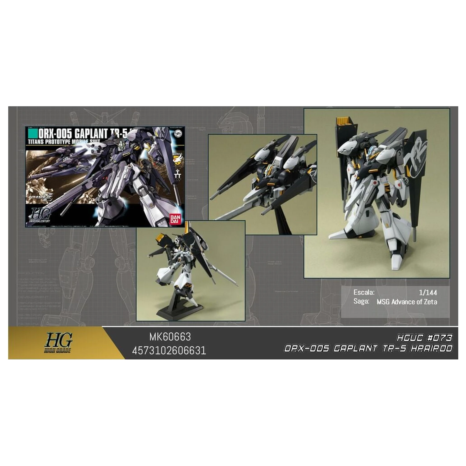 Advance of Zeta The Flag of Titans ORX-005 Gaplant TR-5 Hrairoo Modelbausatz HGUC 1/144 Produktfoto