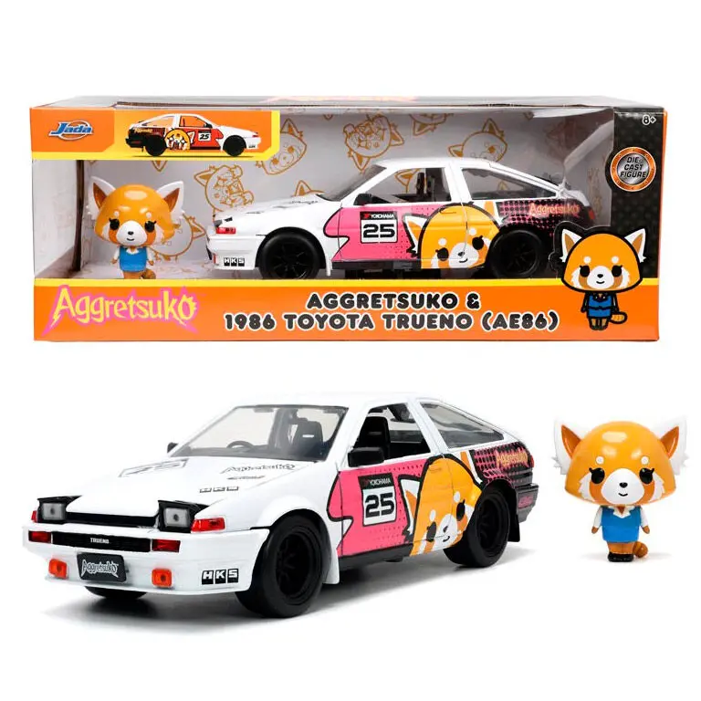 Aggretsuko 1986 Toyota Trueno car + Figur Retsuko 1:24 termékfotó