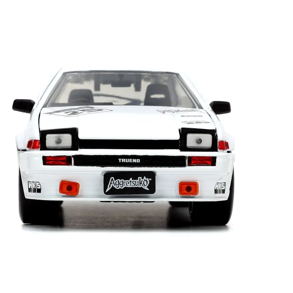 Aggretsuko Hollywood Rides Diecast Model 1/24 1986 Toyota Trueno with Aggretsuko Figur Produktfoto