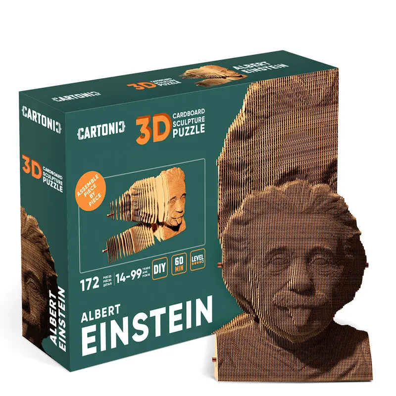Albert Einstein Kartonisches 3D-Puzzle (172 Teile) Produktfoto