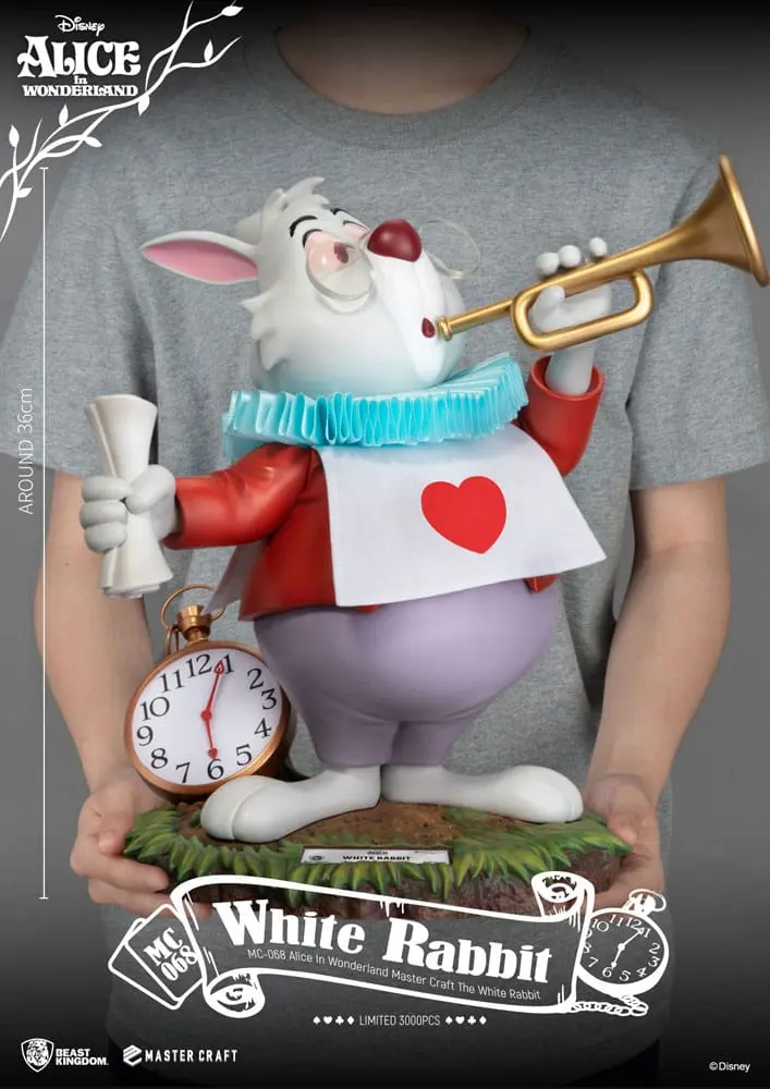 Alice im Wunderland Master Craft Statue The White Rabbit 36 cm termékfotó
