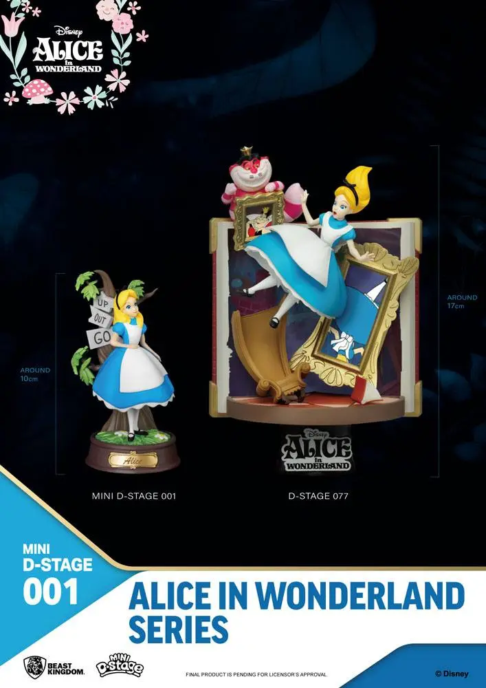 Alice im Wunderland Mini Diorama Stage Statuen 6-er Pack 10 cm Produktfoto