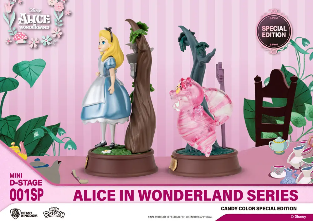 Alice im Wunderland Mini Diorama Stage Statuen 2-er Pack Candy Color Special Edition 10 cm termékfotó