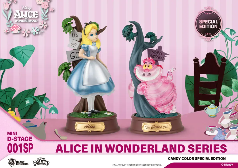 Alice im Wunderland Mini Diorama Stage Statuen 2-er Pack Candy Color Special Edition 10 cm termékfotó