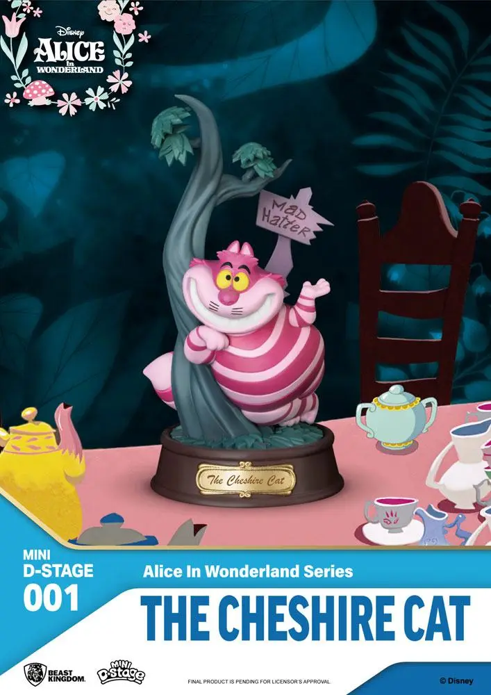 Alice im Wunderland Mini Diorama Stage PVC Statue The Cheshire Cat 10 cm termékfotó