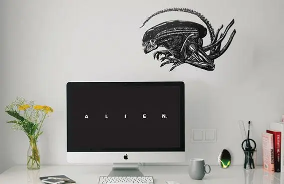 Alien Wand-Sticker Set Produktfoto
