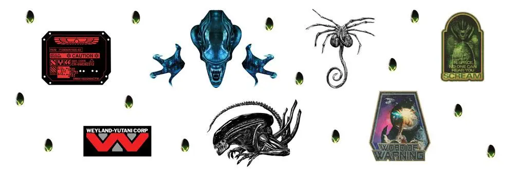 Alien Wand-Sticker Set Produktfoto