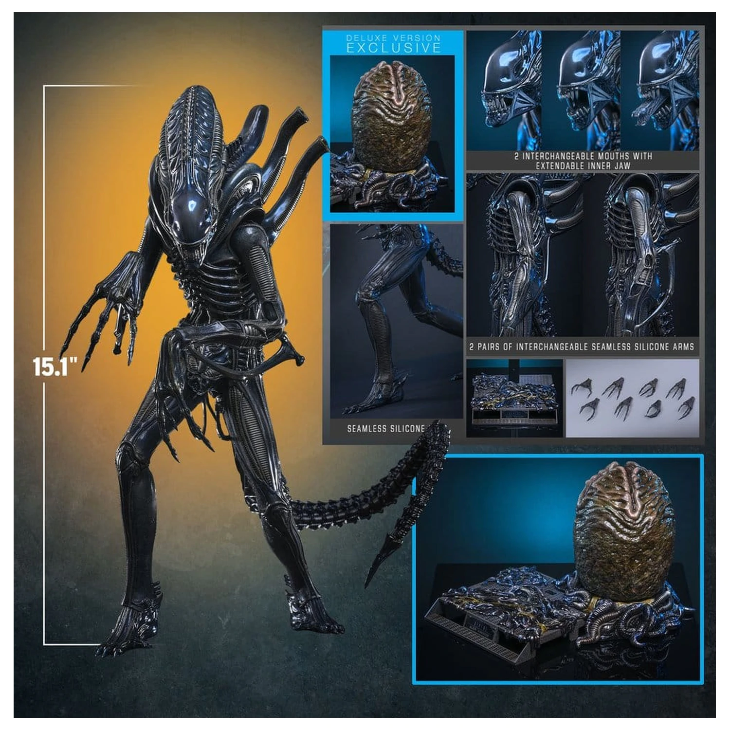 Alien Movie Masterpiece Action Figur 1/6 Alien Warrior (Deluxe Version) 39 cm Produktfoto