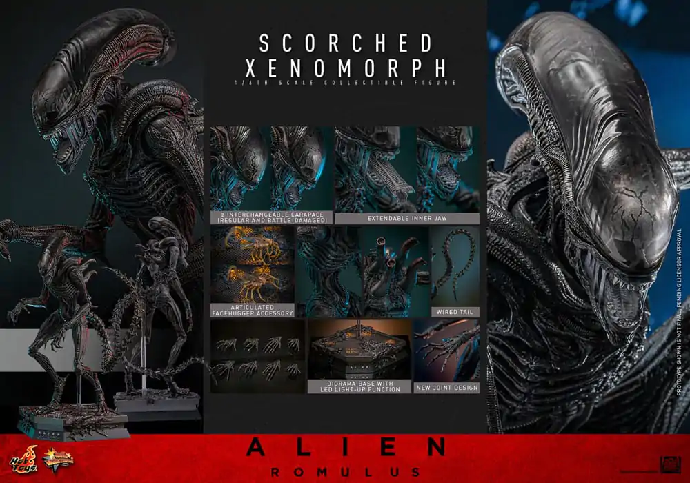 Alien: Romulus Movie Masterpiece Actionfigur 1/6 Scorched Xenomorph 44 cm Produktfoto