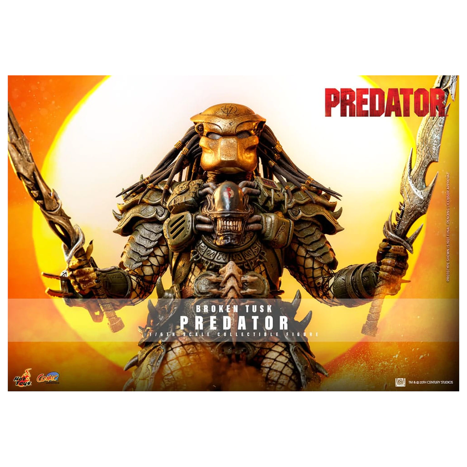 Alien vs. Predator Comic Masterpiece Actionfigur 1/6 Broken Tusk Predator 35 cm Produktfoto