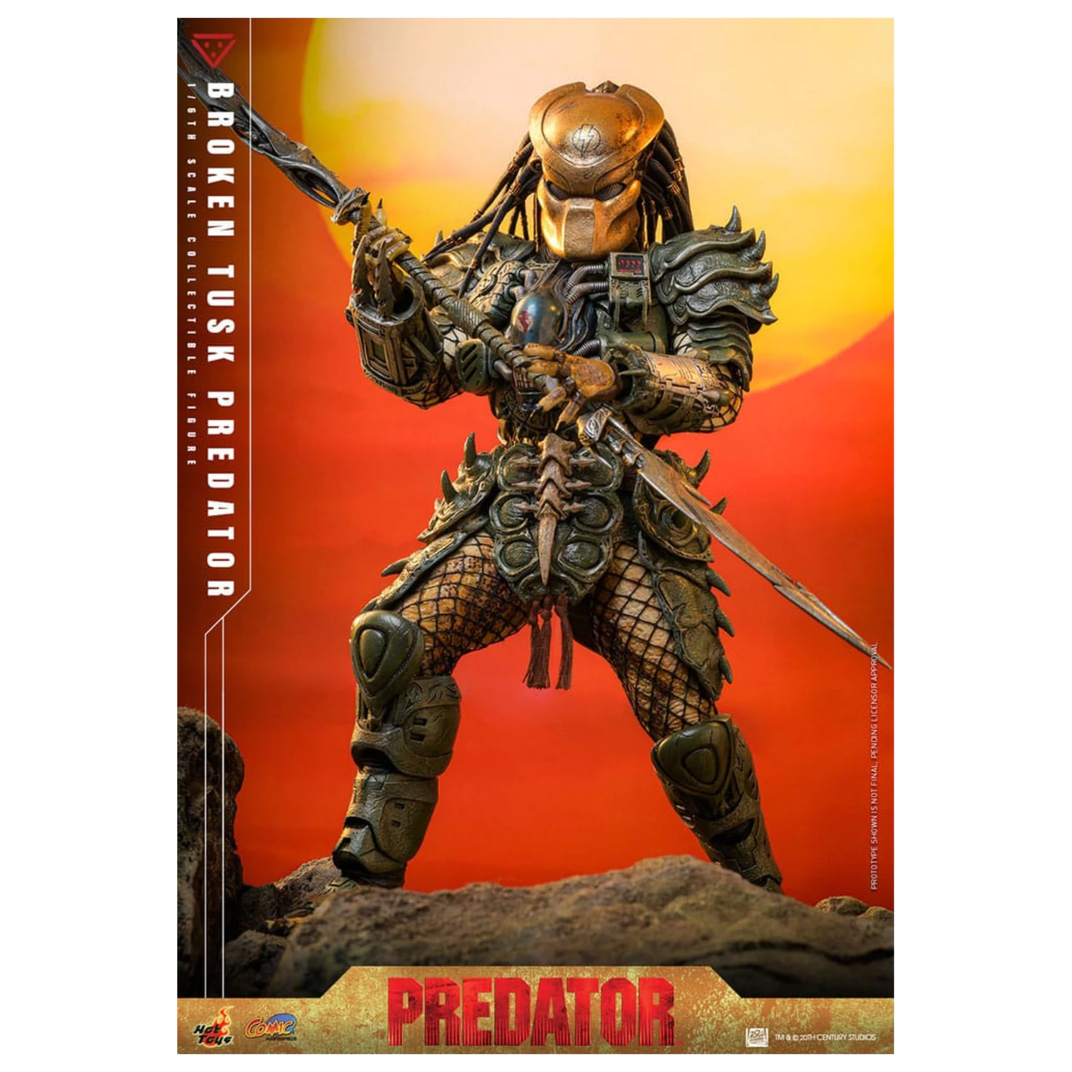 Alien vs. Predator Comic Masterpiece Actionfigur 1/6 Broken Tusk Predator 35 cm Produktfoto