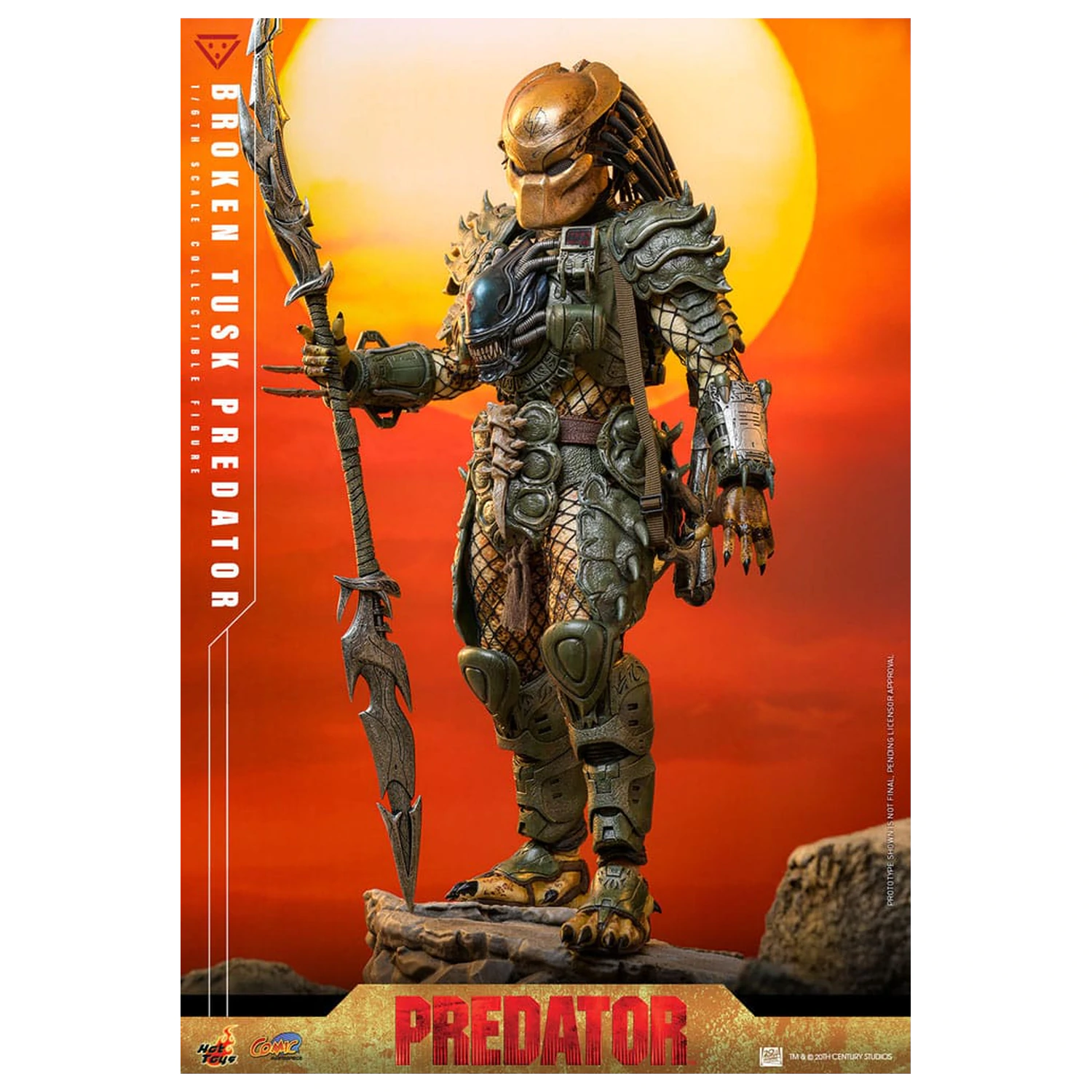 Alien vs. Predator Comic Masterpiece Actionfigur 1/6 Broken Tusk Predator 35 cm Produktfoto