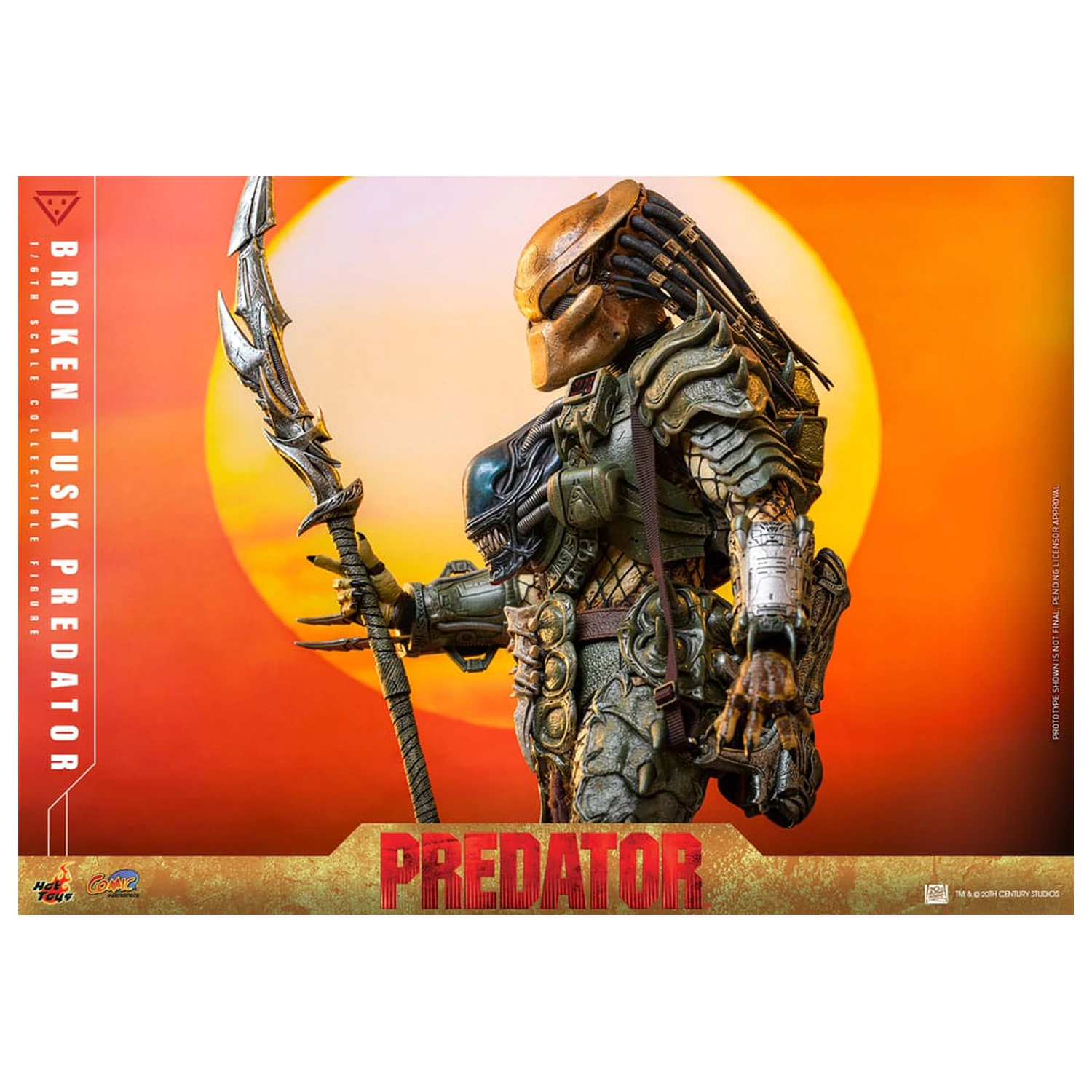 Alien vs. Predator Comic Masterpiece Actionfigur 1/6 Broken Tusk Predator 35 cm Produktfoto