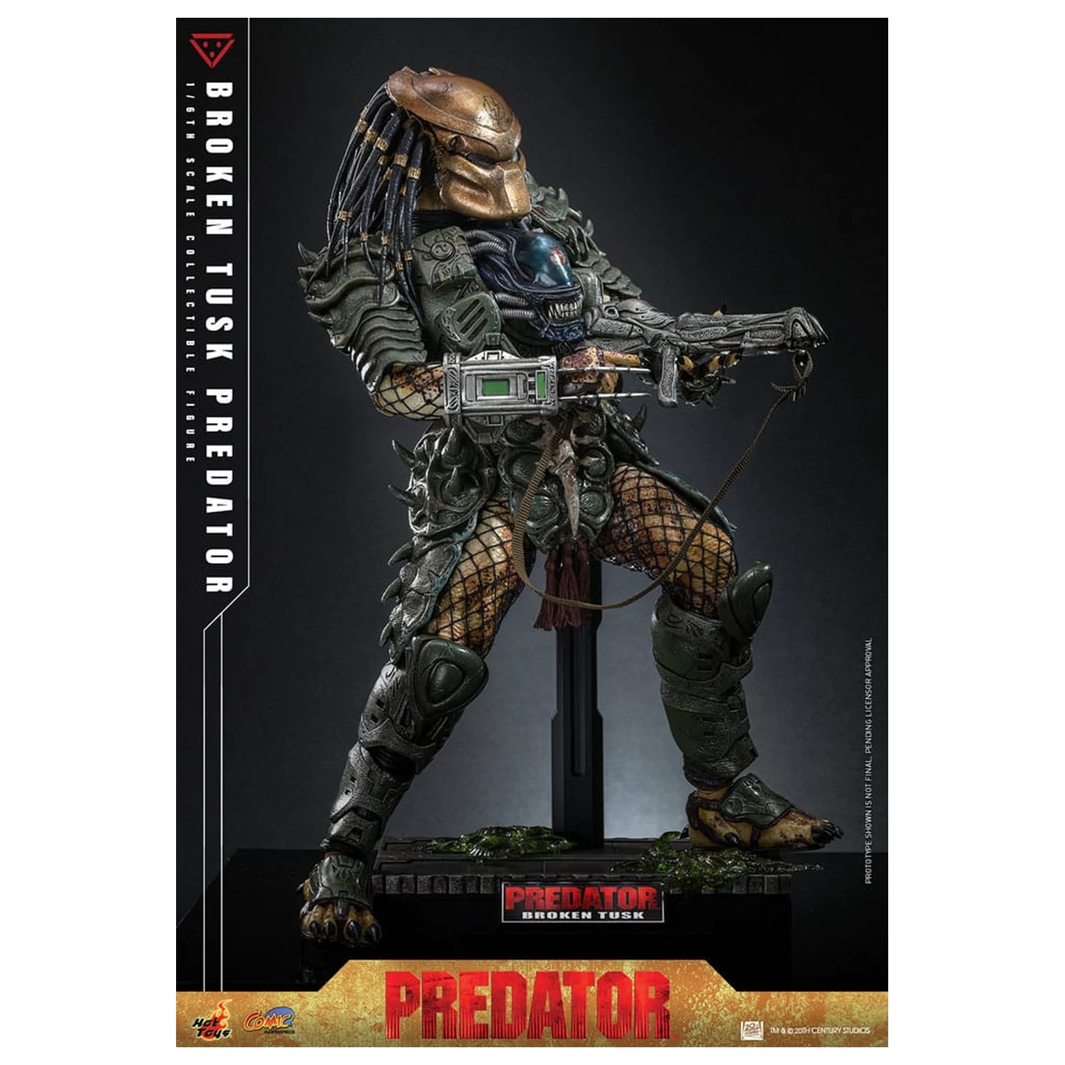 Alien vs. Predator Comic Masterpiece Actionfigur 1/6 Broken Tusk Predator 35 cm Produktfoto