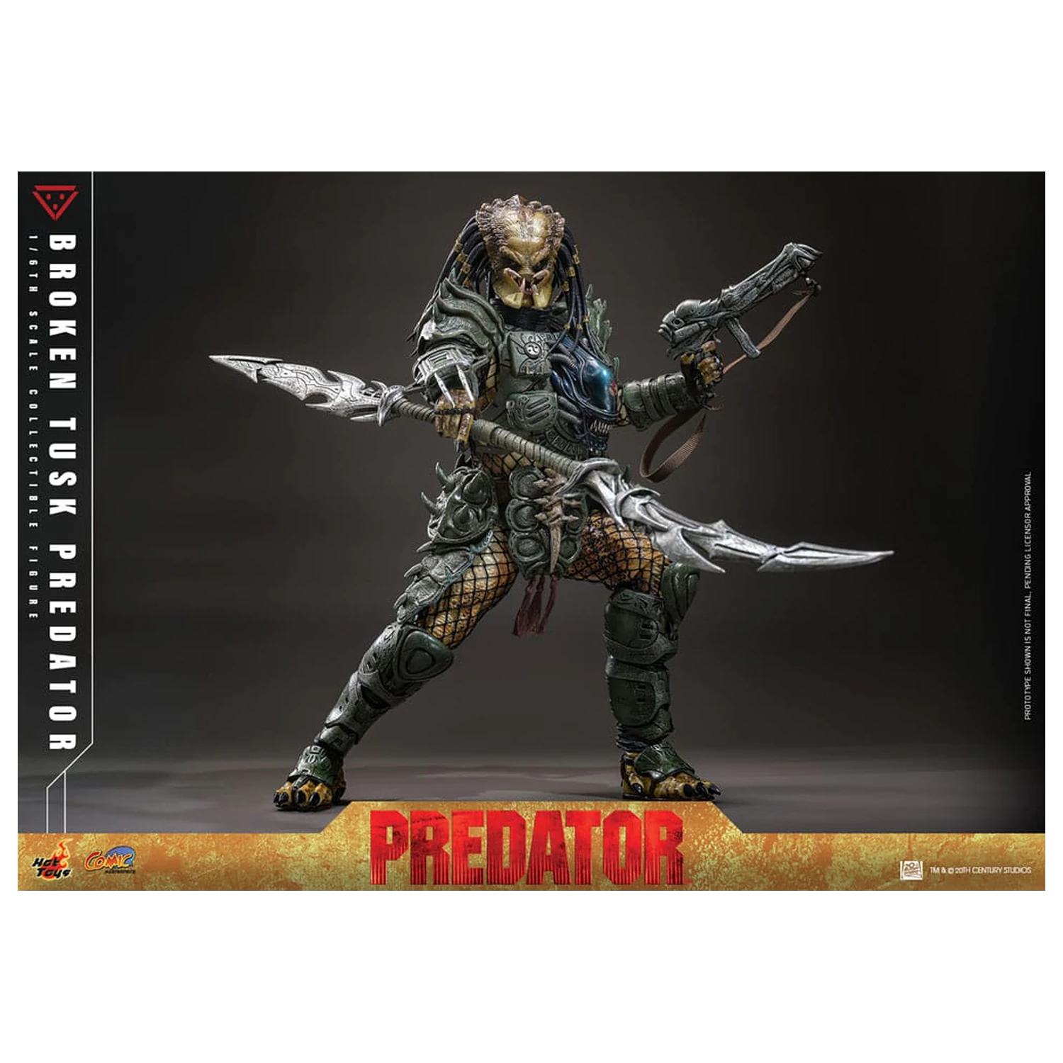 Alien vs. Predator Comic Masterpiece Actionfigur 1/6 Broken Tusk Predator 35 cm Produktfoto