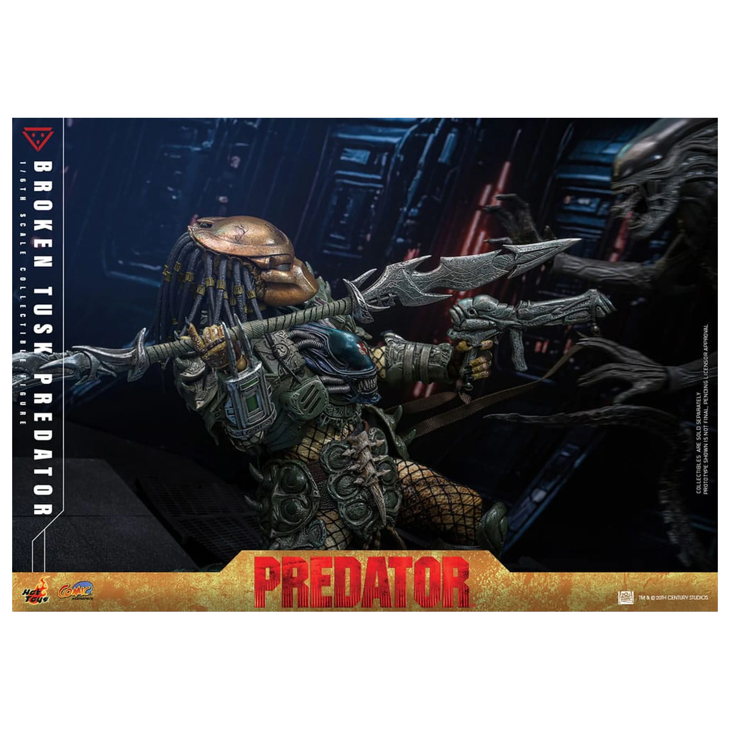 Alien vs. Predator Comic Masterpiece Actionfigur 1/6 Broken Tusk Predator 35 cm Produktfoto