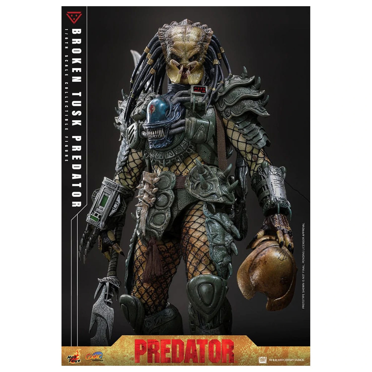 Alien vs. Predator Comic Masterpiece Actionfigur 1/6 Broken Tusk Predator 35 cm Produktfoto