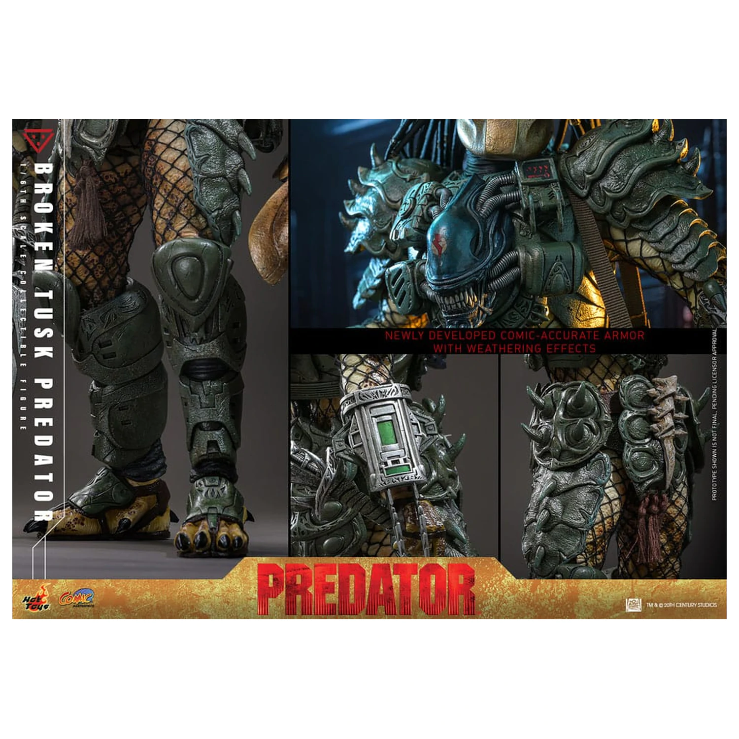 Alien vs. Predator Comic Masterpiece Actionfigur 1/6 Broken Tusk Predator 35 cm Produktfoto