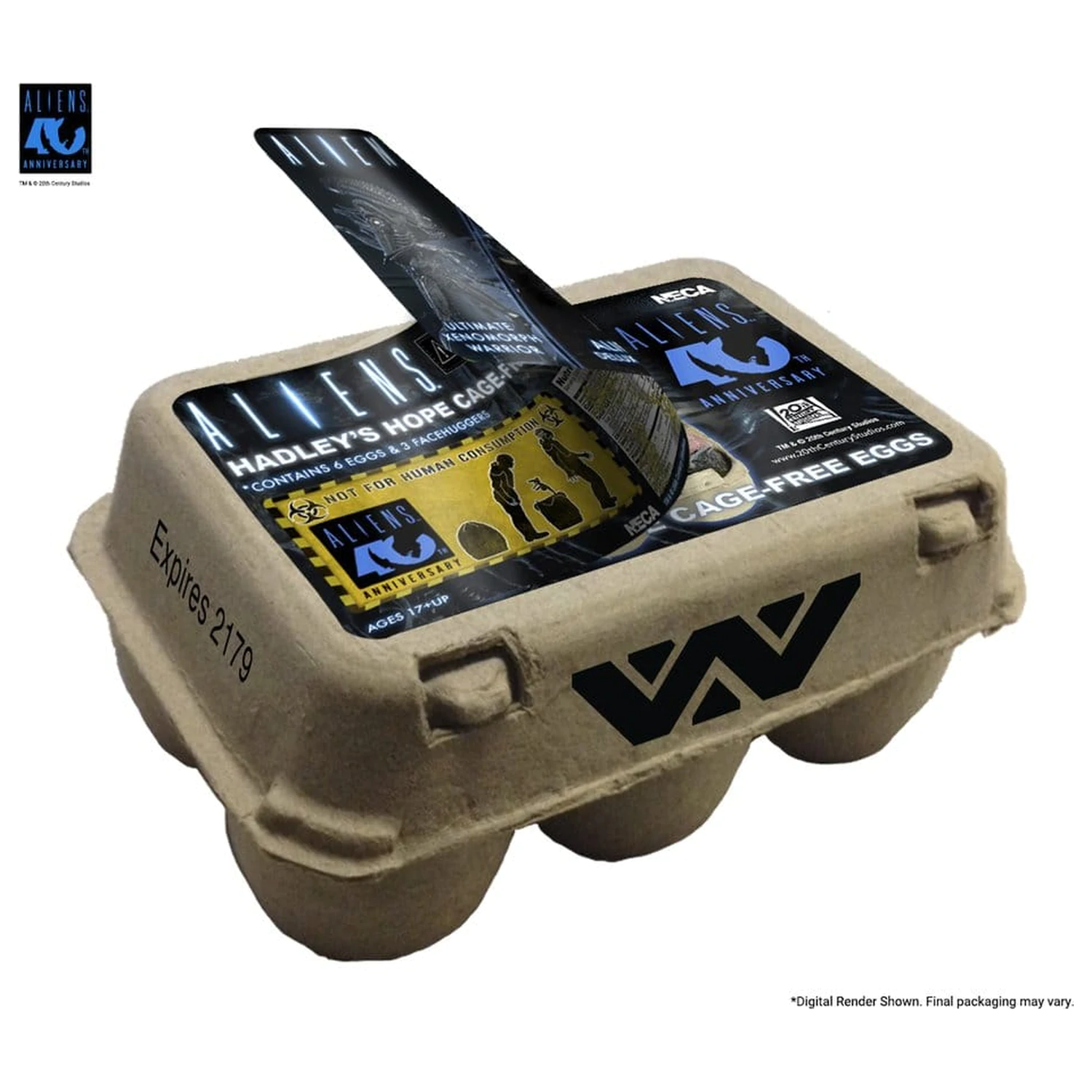 Aliens 6er-Pack Zubehörpackung Karton mit Alien Eiern (40th Anniversary) Produktfoto