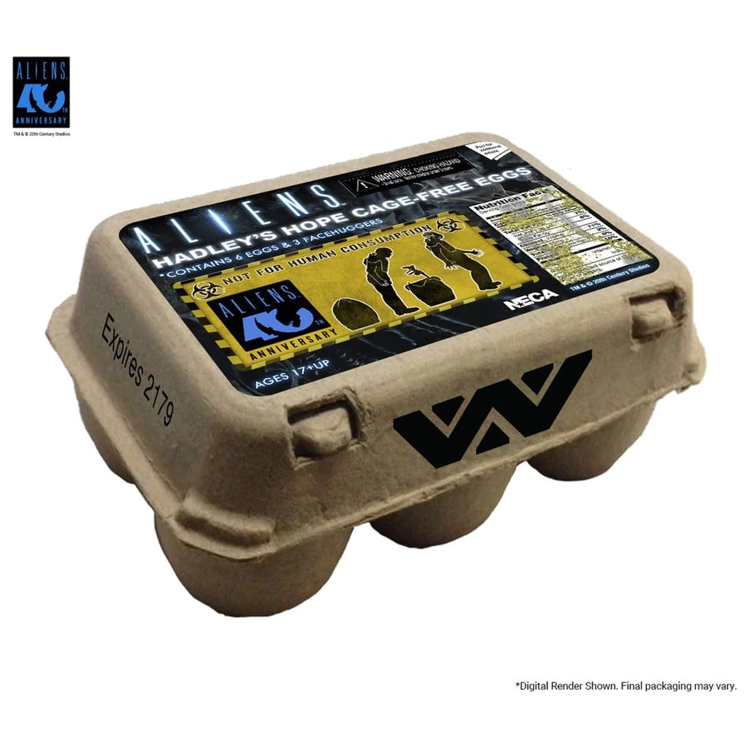 Aliens 6er-Pack Zubehörpackung Karton mit Alien Eiern (40th Anniversary) Produktfoto