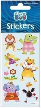 Tier Sticker mit silberner Verzierung Produktfoto