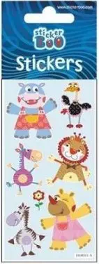 Tier Aufkleber mit Silber Verzierung Produktfoto