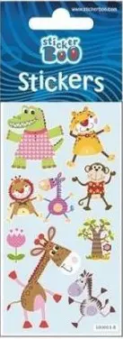 Tier-Aufkleber mit silberner Verzierung Produktfoto