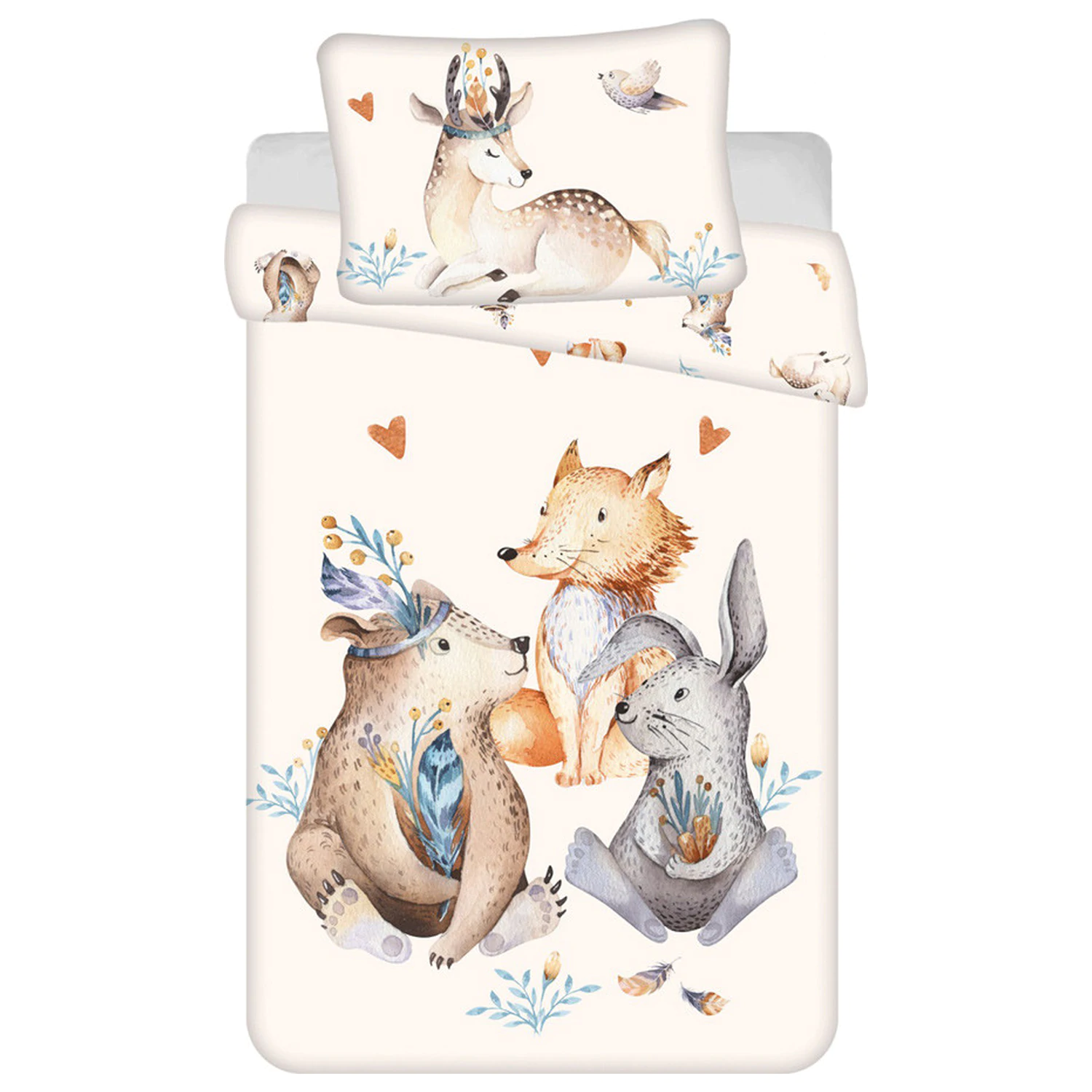 Woodland Tier-Kinder- und Vorschul-Bettbezug-Set Produktfoto