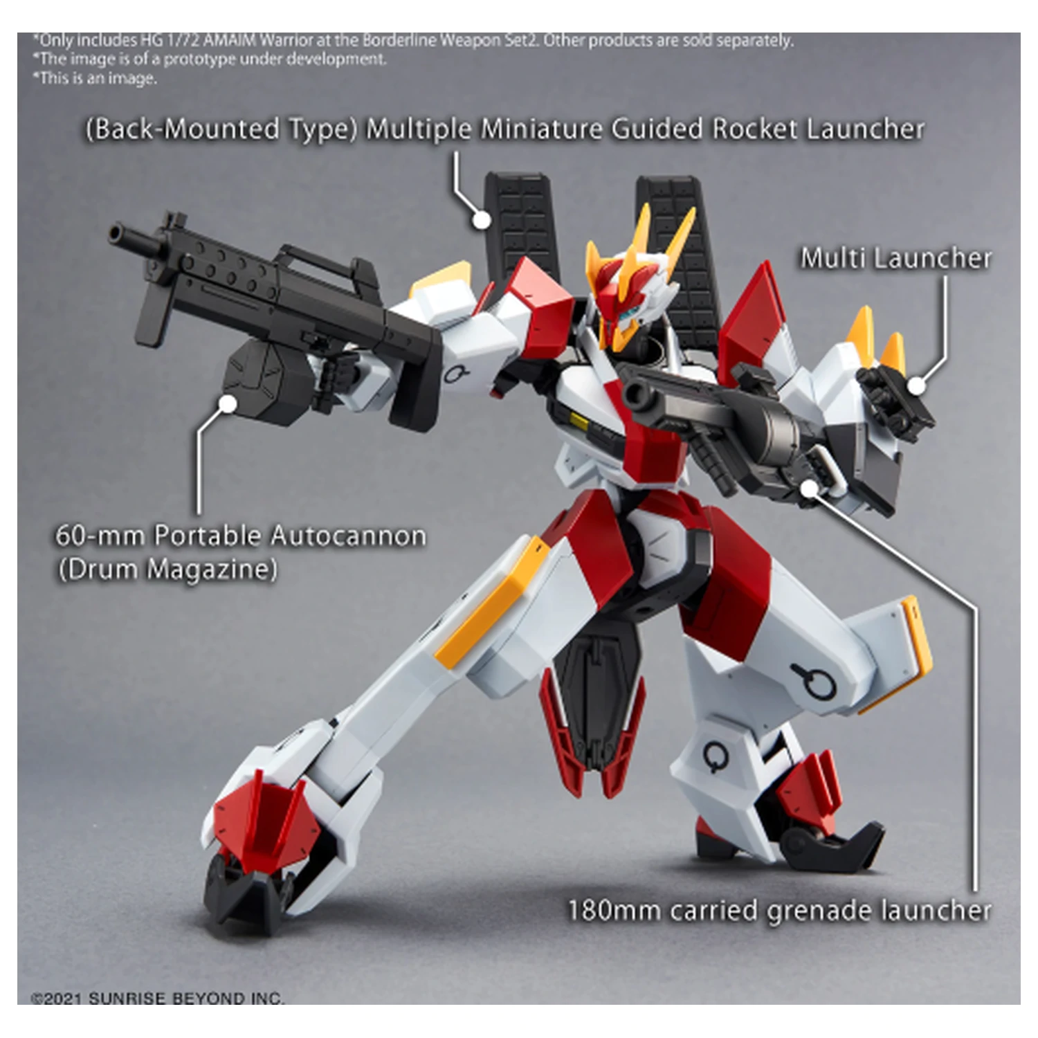 AMAIM - HG 1/72 AMAIM Warrior at the Borderline Waffen-Set 2 - Modellbausatz Produktfoto