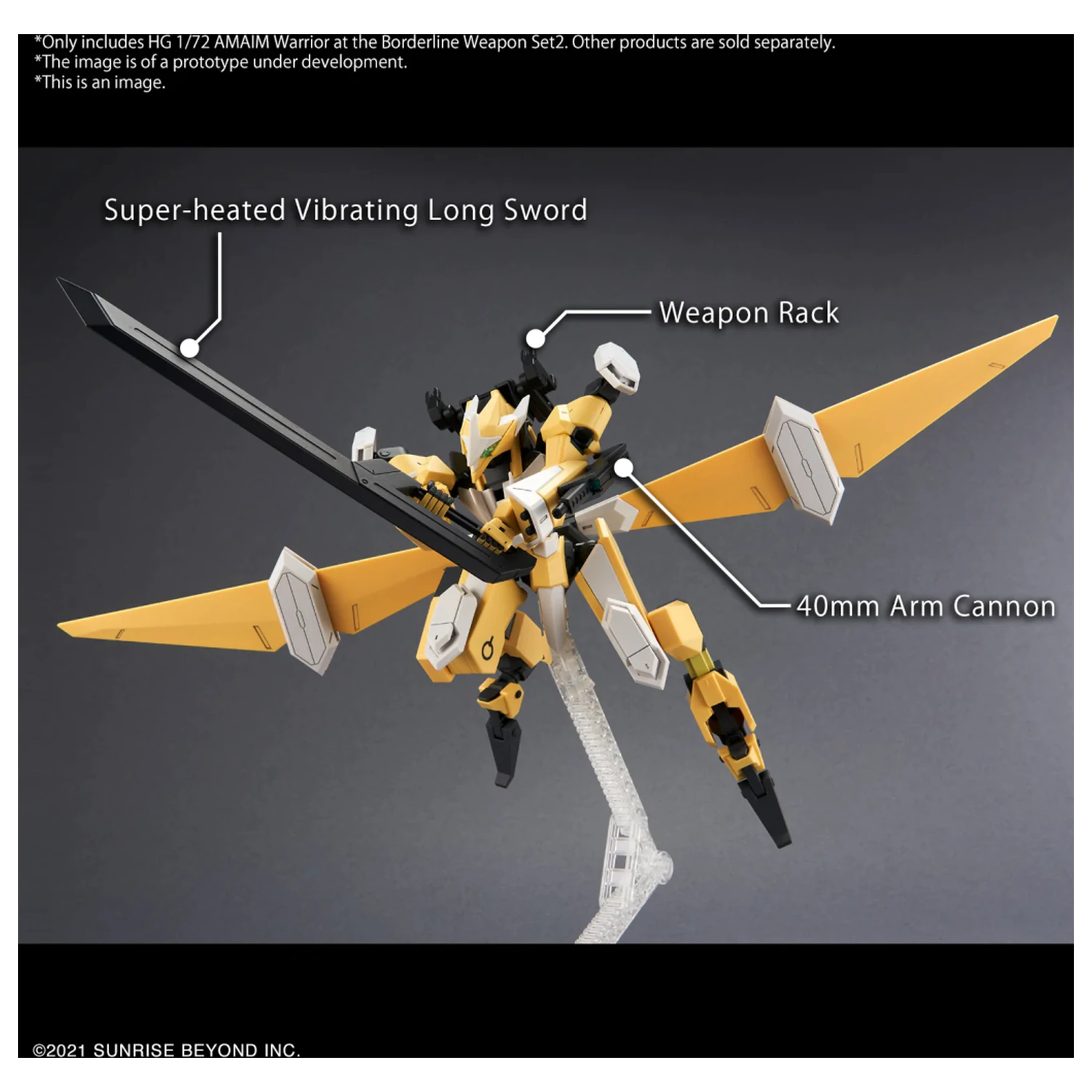 AMAIM - HG 1/72 AMAIM Warrior at the Borderline Waffen-Set 2 - Modellbausatz Produktfoto