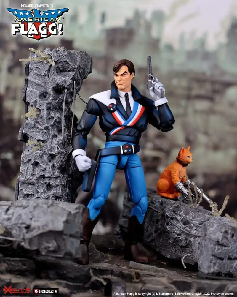 American Flagg Actionfigur 1/12 Reuben Flagg AKA American Flagg 15 cm Produktfoto