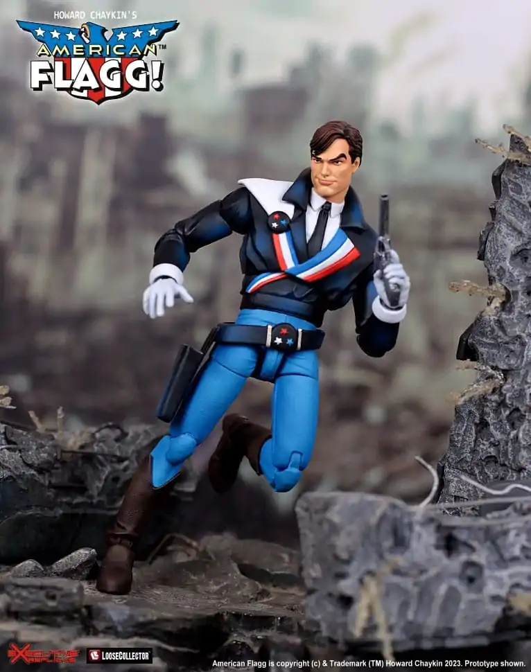 American Flagg Actionfigur 1/12 Reuben Flagg AKA American Flagg 15 cm Produktfoto