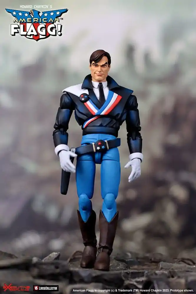 American Flagg Actionfigur 1/12 Reuben Flagg AKA American Flagg 15 cm Produktfoto