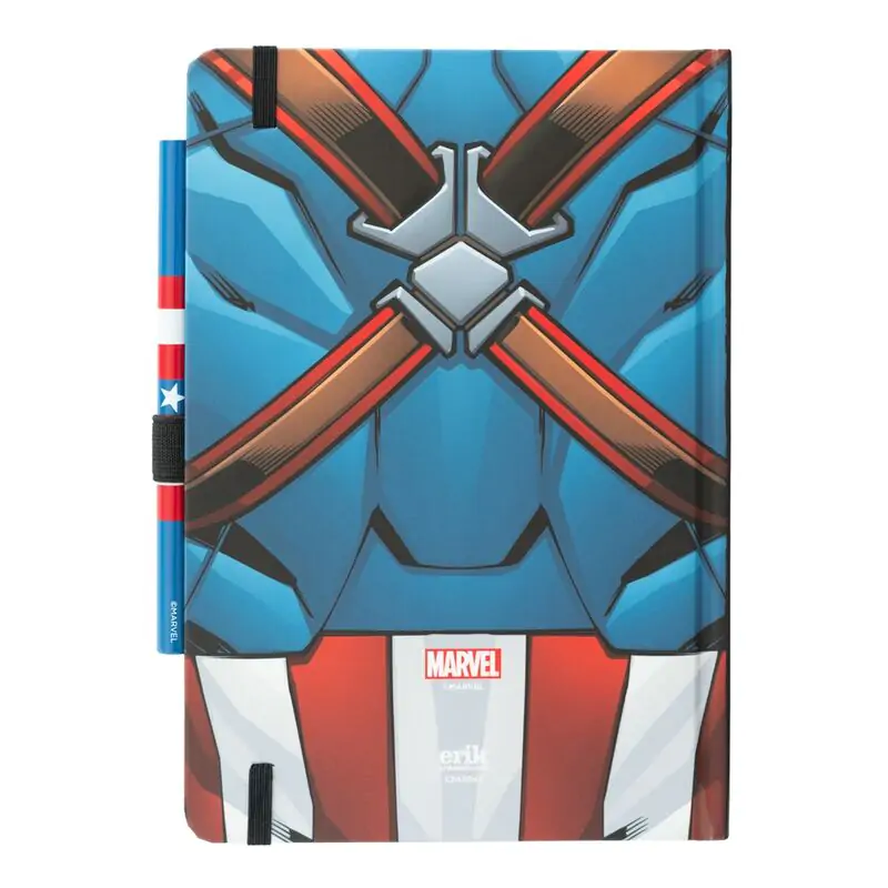 Marvel Captain America A5 Notizbuch und Projektorstift Produktfoto