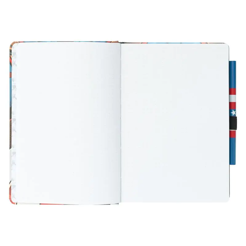 Marvel Captain America A5 Notizbuch und Projektorstift Produktfoto