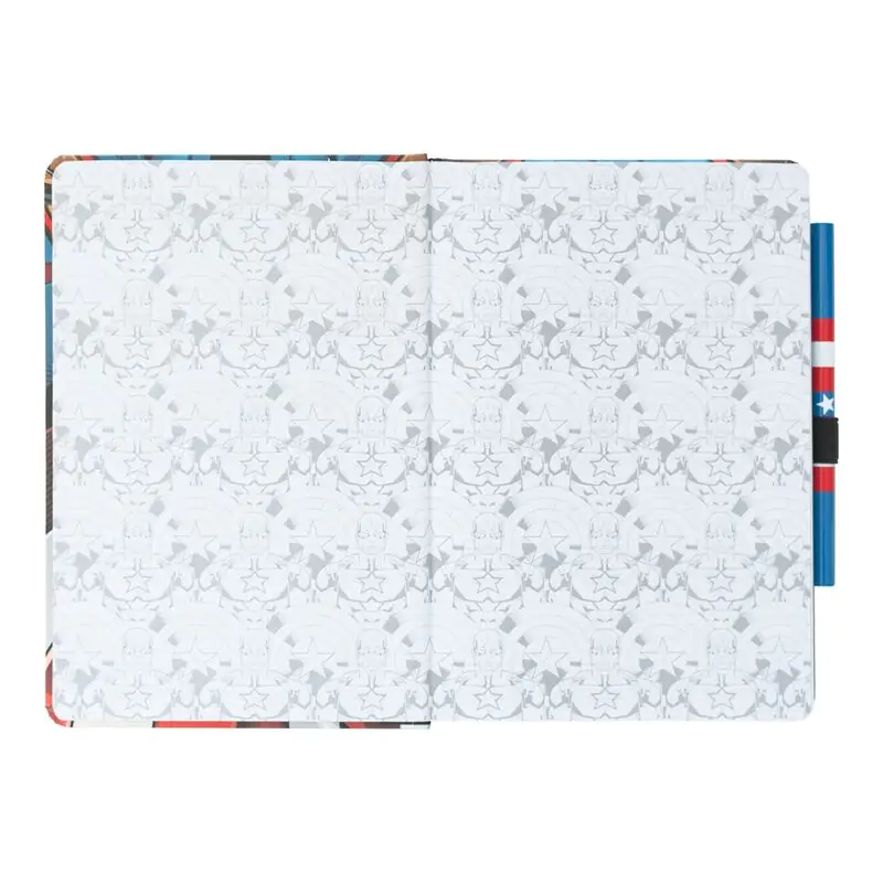 Marvel Captain America A5 Notizbuch und Projektorstift Produktfoto